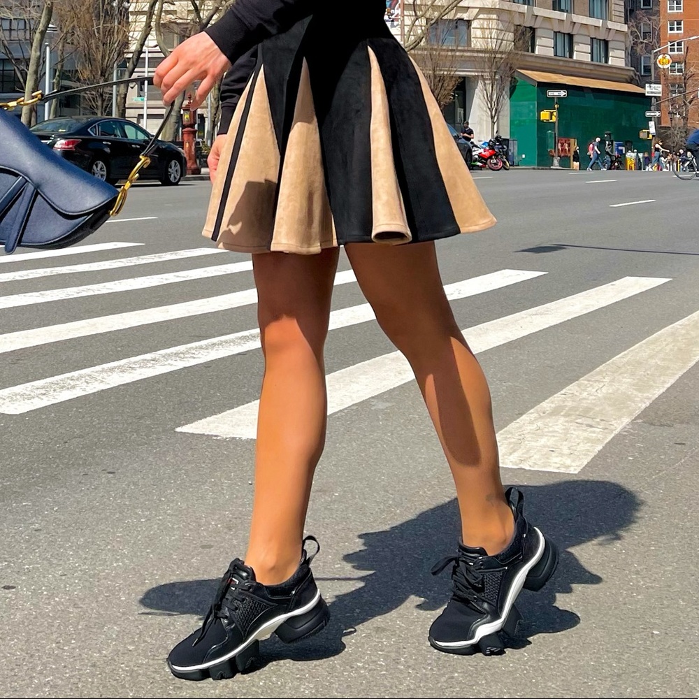 NEW suede skater skirt